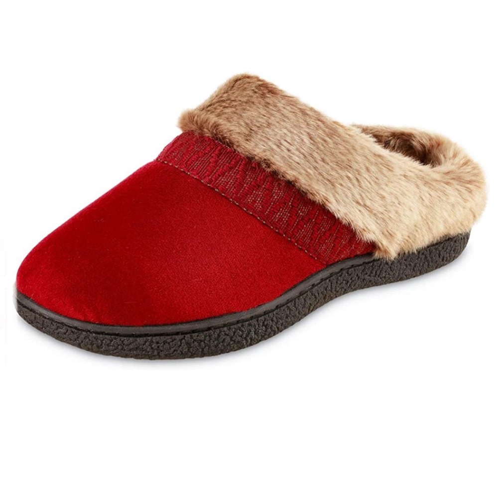 Isotoner Women’s Microsuede Hoodback Slippers - Picture 1 of 12